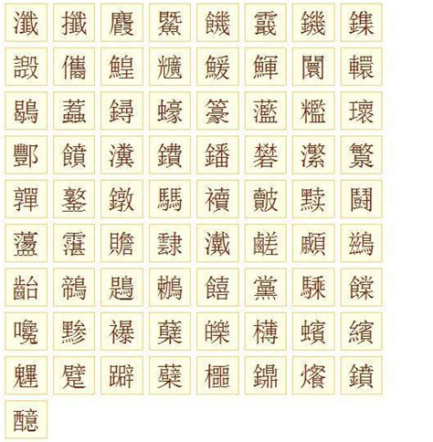 20画的字|笔画20画的字